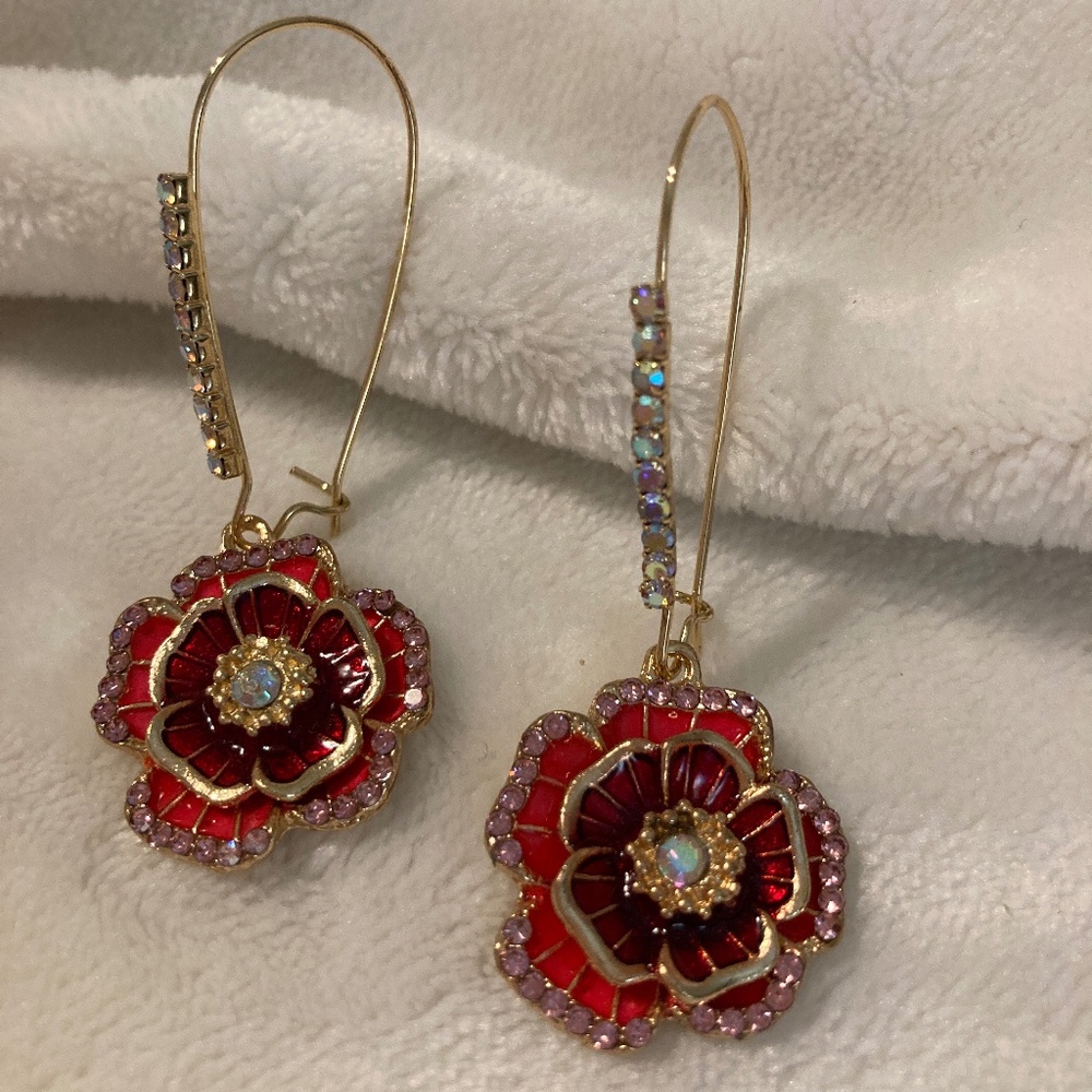 Betsey Johnson Rose Dangle Earring